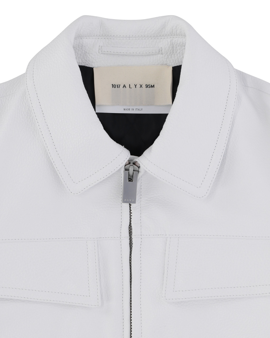MARK FLOOD WHITE LEATHER POLICE JACKET - 3