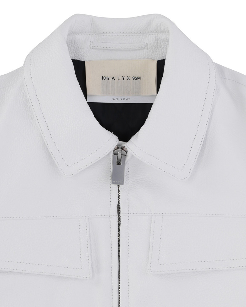 MARK FLOOD WHITE LEATHER POLICE JACKET 3