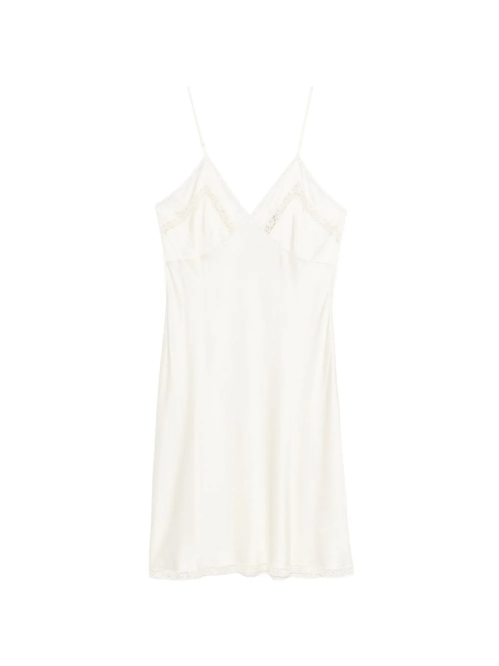 lace-trim midi dress - 1