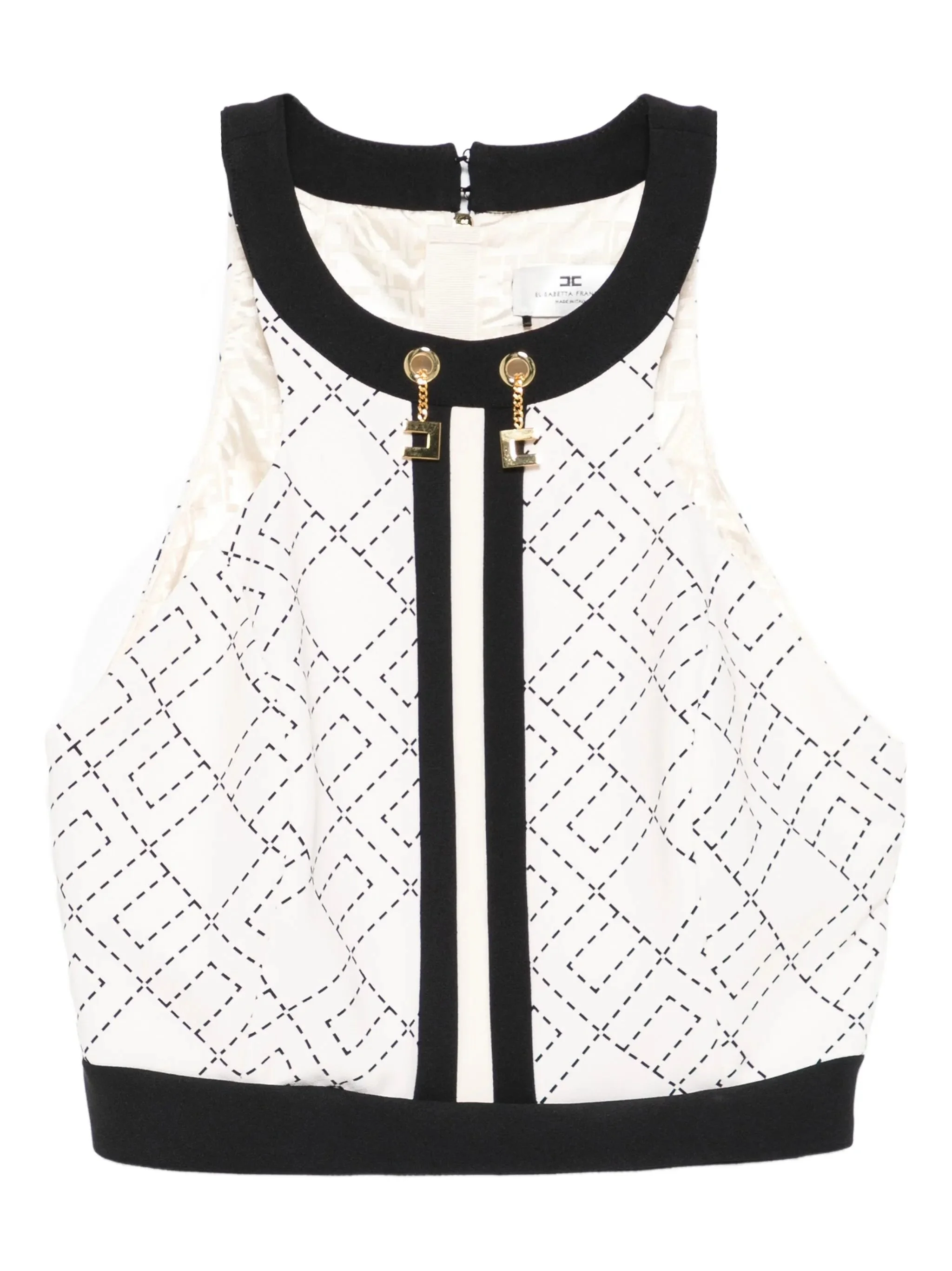Elisabetta Franchi Monogram-pattern Halterneck Top - 1