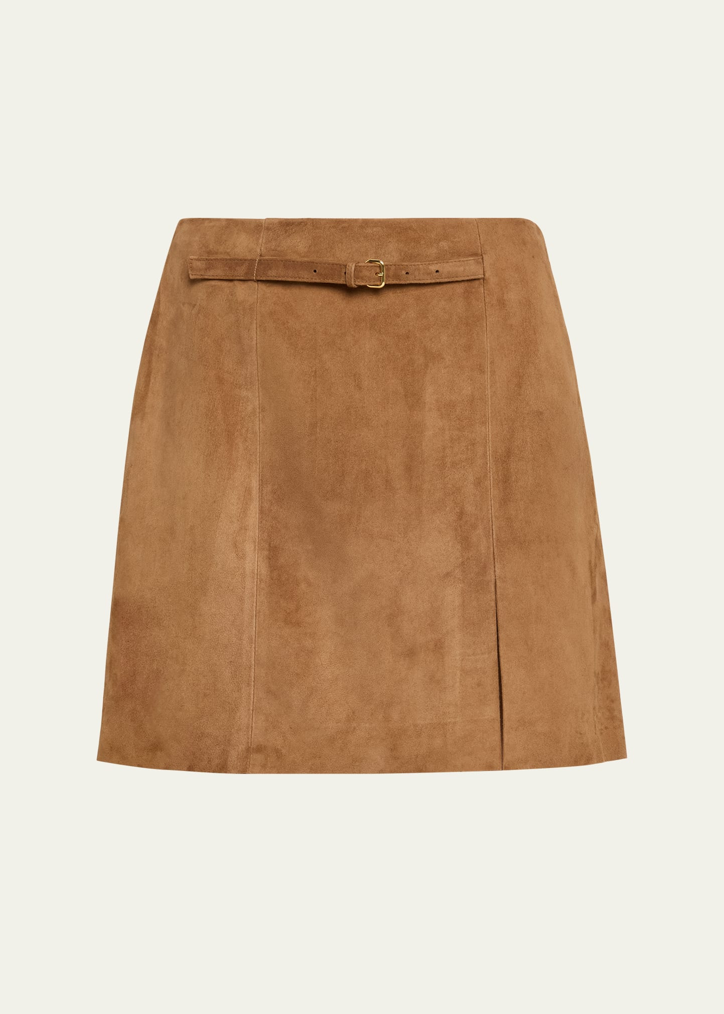 Mid-Rise Suede Mini Skirt - 1