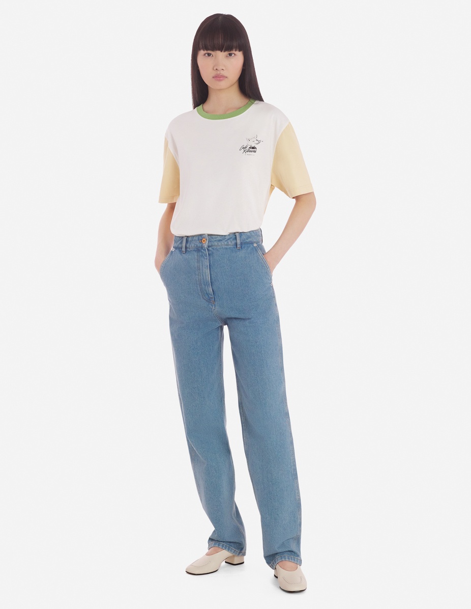 CAFE KITSUNE COLORBLOCK RELAX TEE-SHIRT - 3