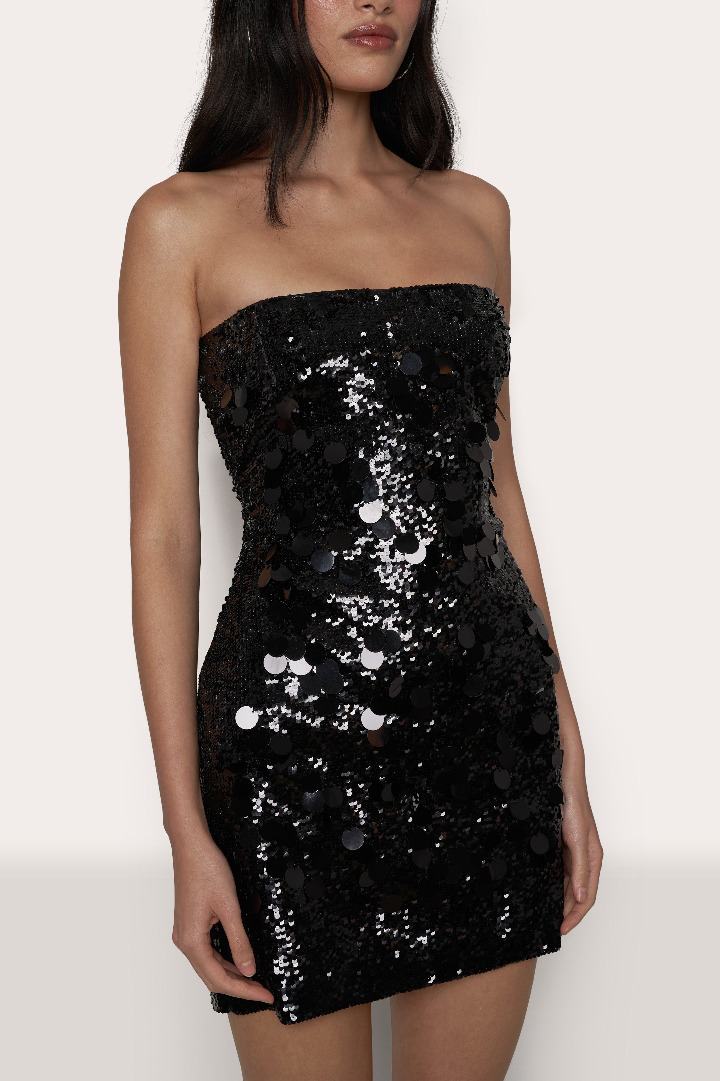 PAILLETTE TUBE DRESS - 3