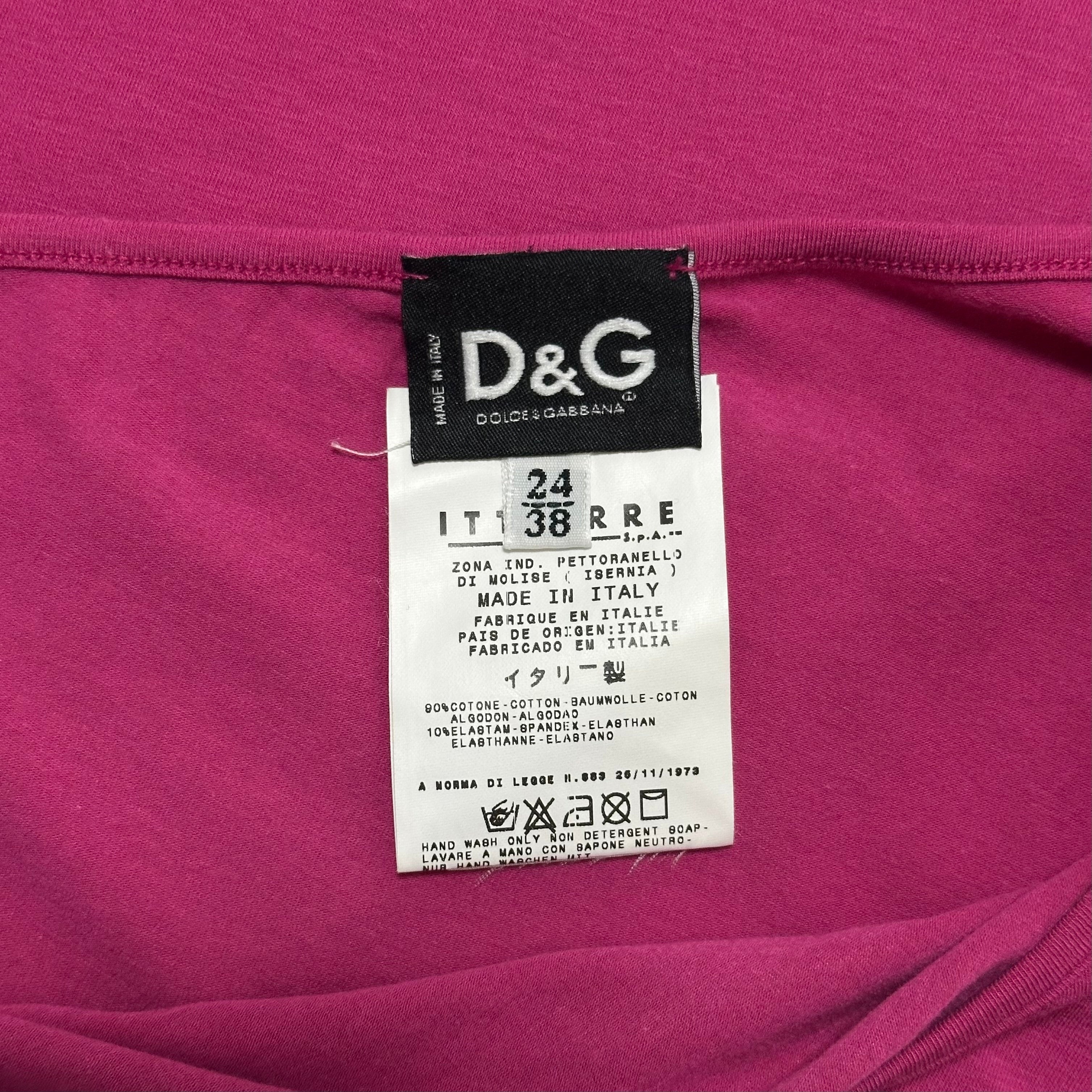 D&G - D&G Fall Winter 2001 "D&G DOLLARS & GOLD" Rhinestone Logo One Shoulder Top - 6