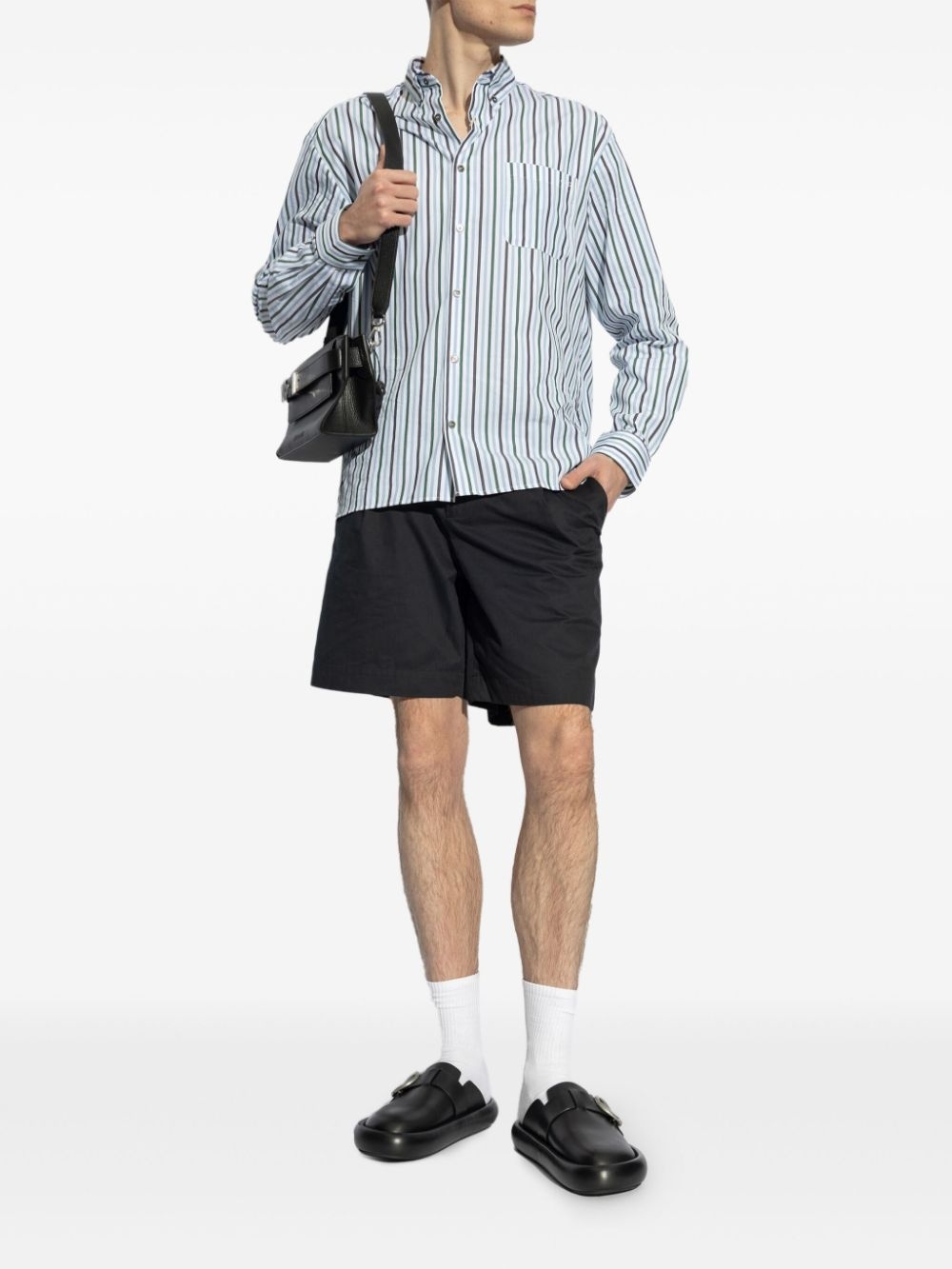 organic cotton tailored shorts - 2
