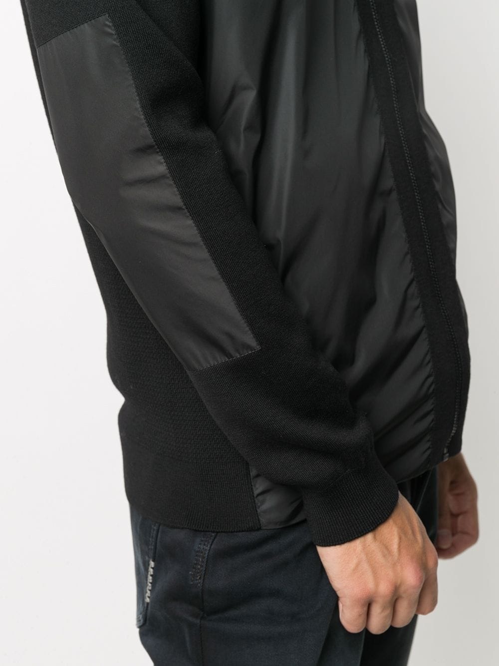 panelled zip-up bomber jacket - 5