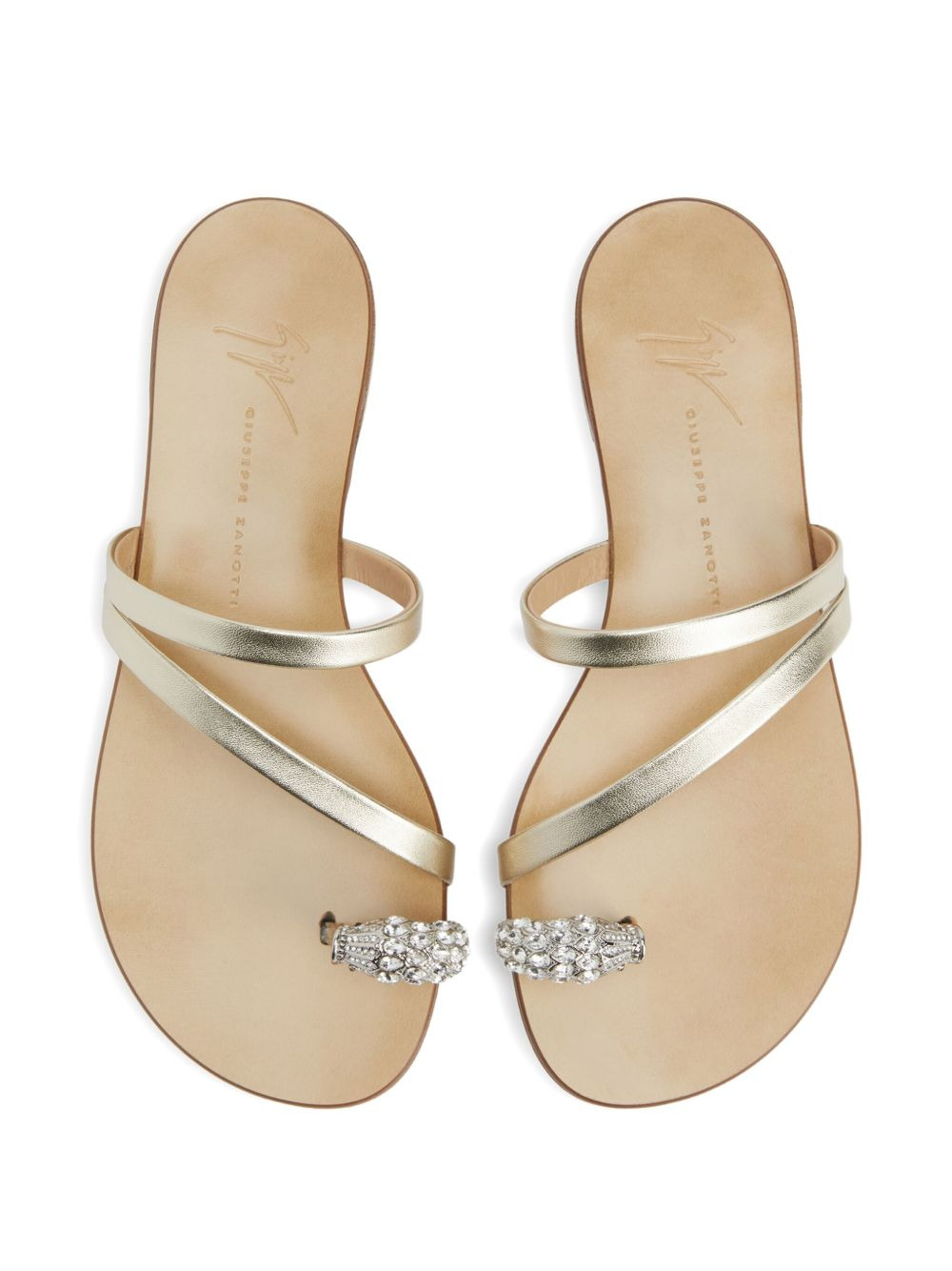 Febe Carre embellished-toe leather sandals - 3