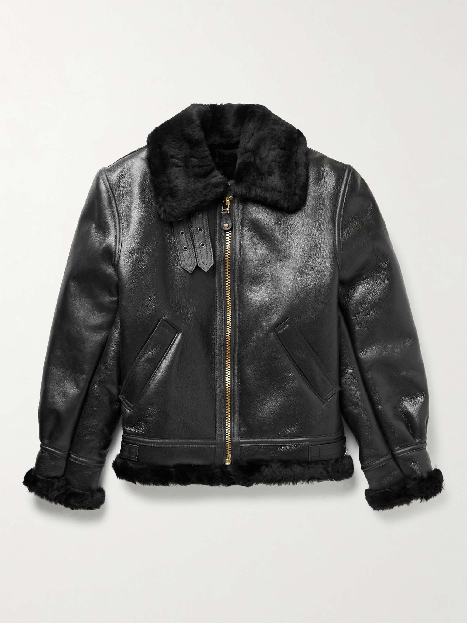 B-3 Shearling-Lined Leather Jacket - 1