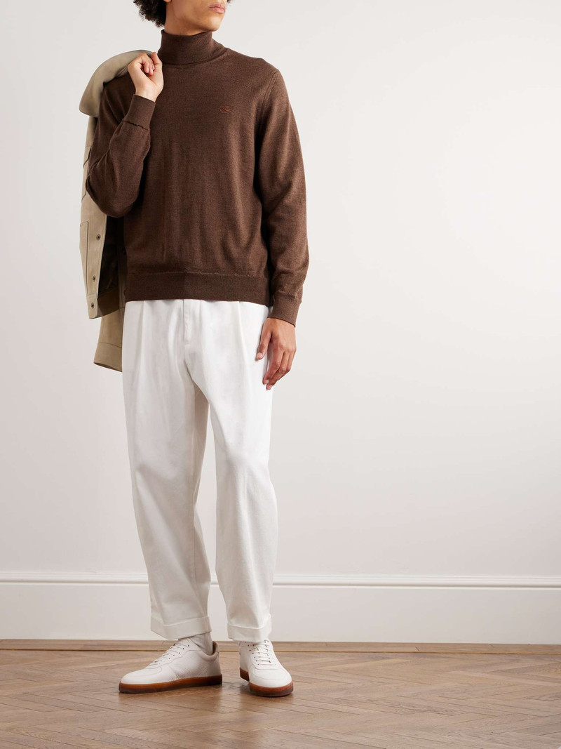 Etro Logo-Embroidered Wool Rollneck Sweater outlook