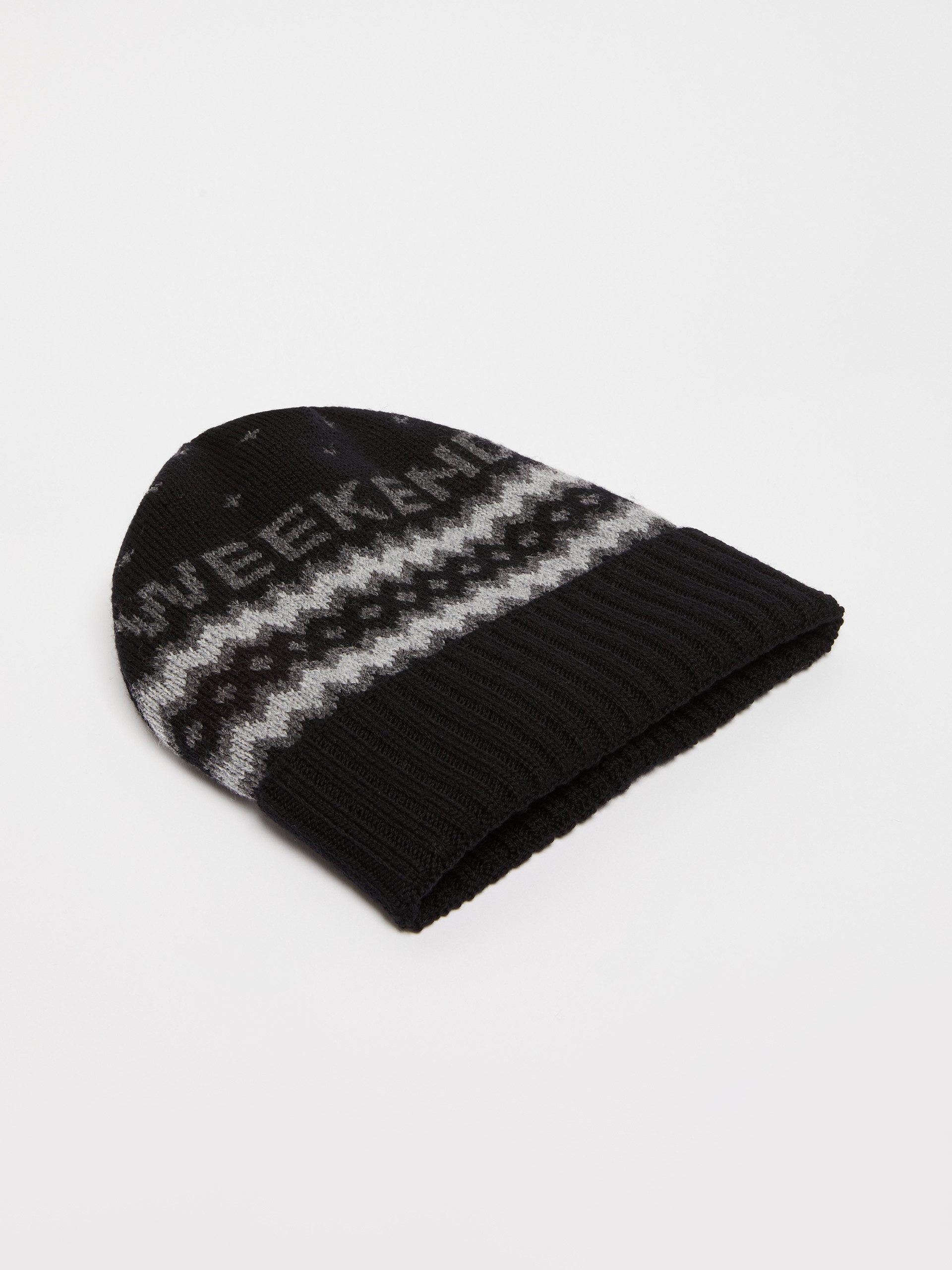 ORIETTA Jacquard-knit wool beanie hat - 2