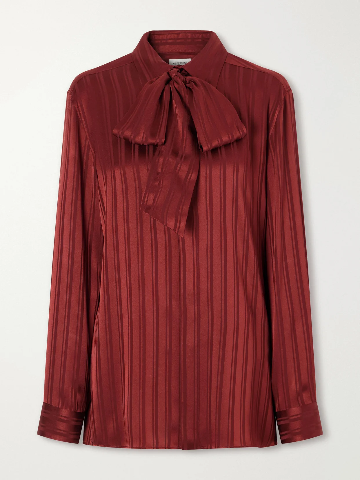 Striped Silk Blouse - 1