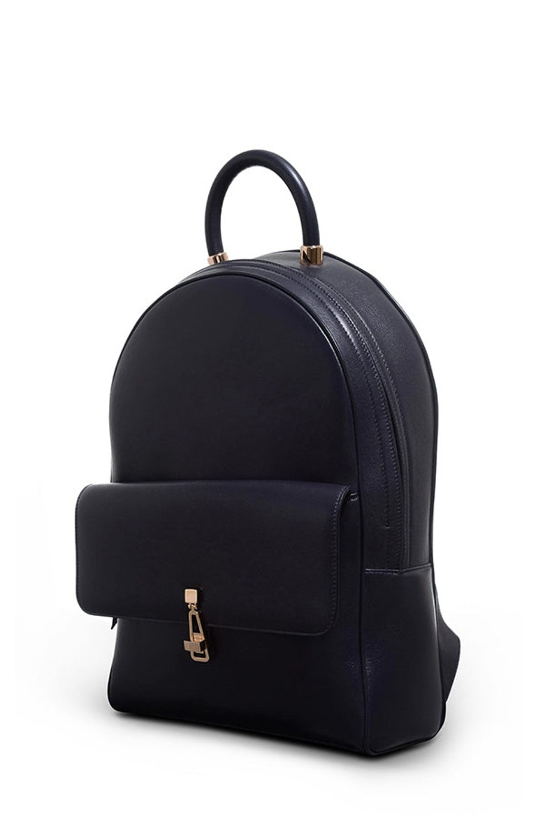 Billie Backpack in Navy Nappa Leather 1