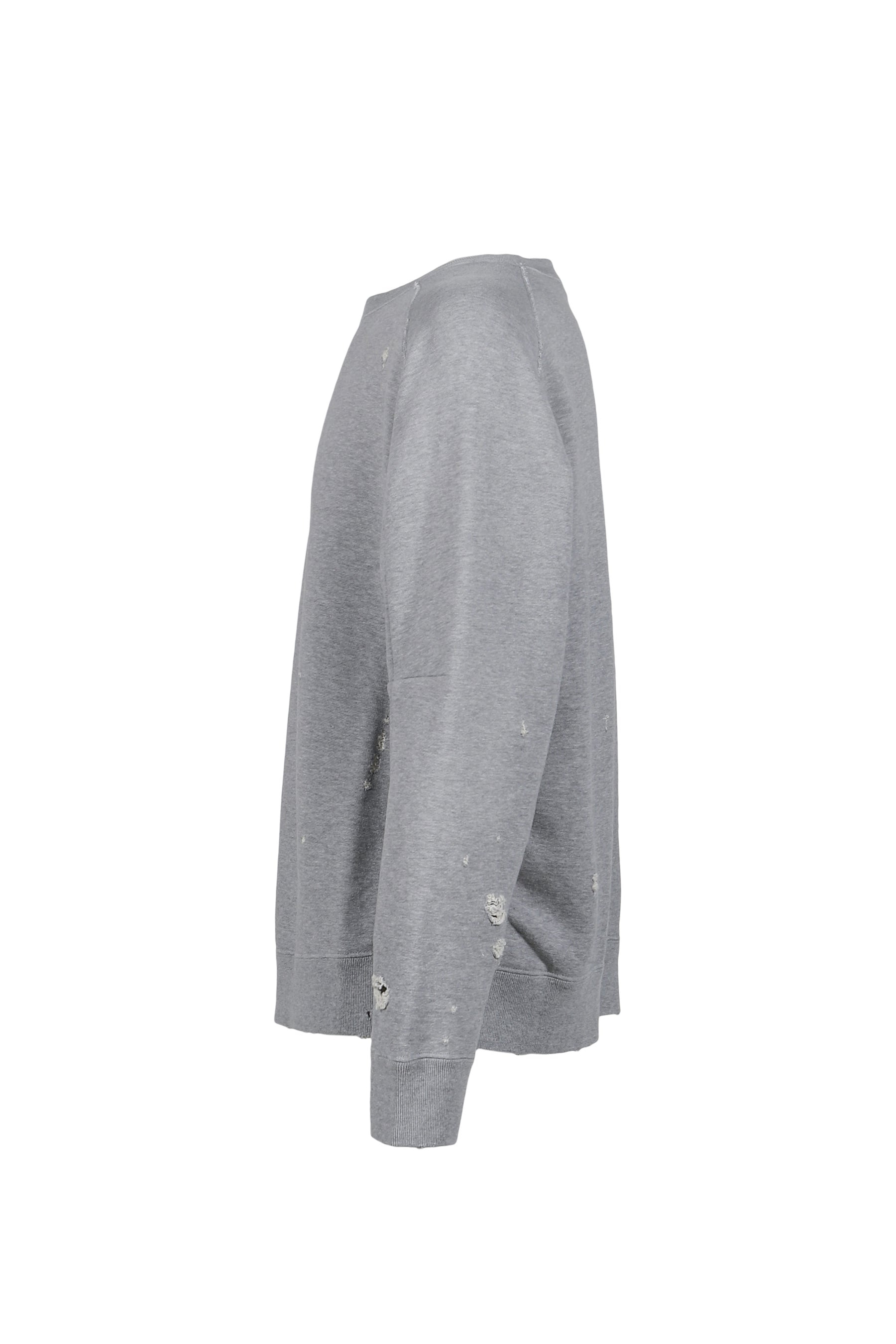 DECONSTRUCTED SWEAT SHIRT - COTTON FRENCH TERRY / H.GRY - 3