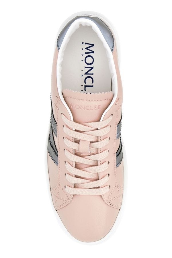 Pastel pink leather Monaco M sneakers - 4