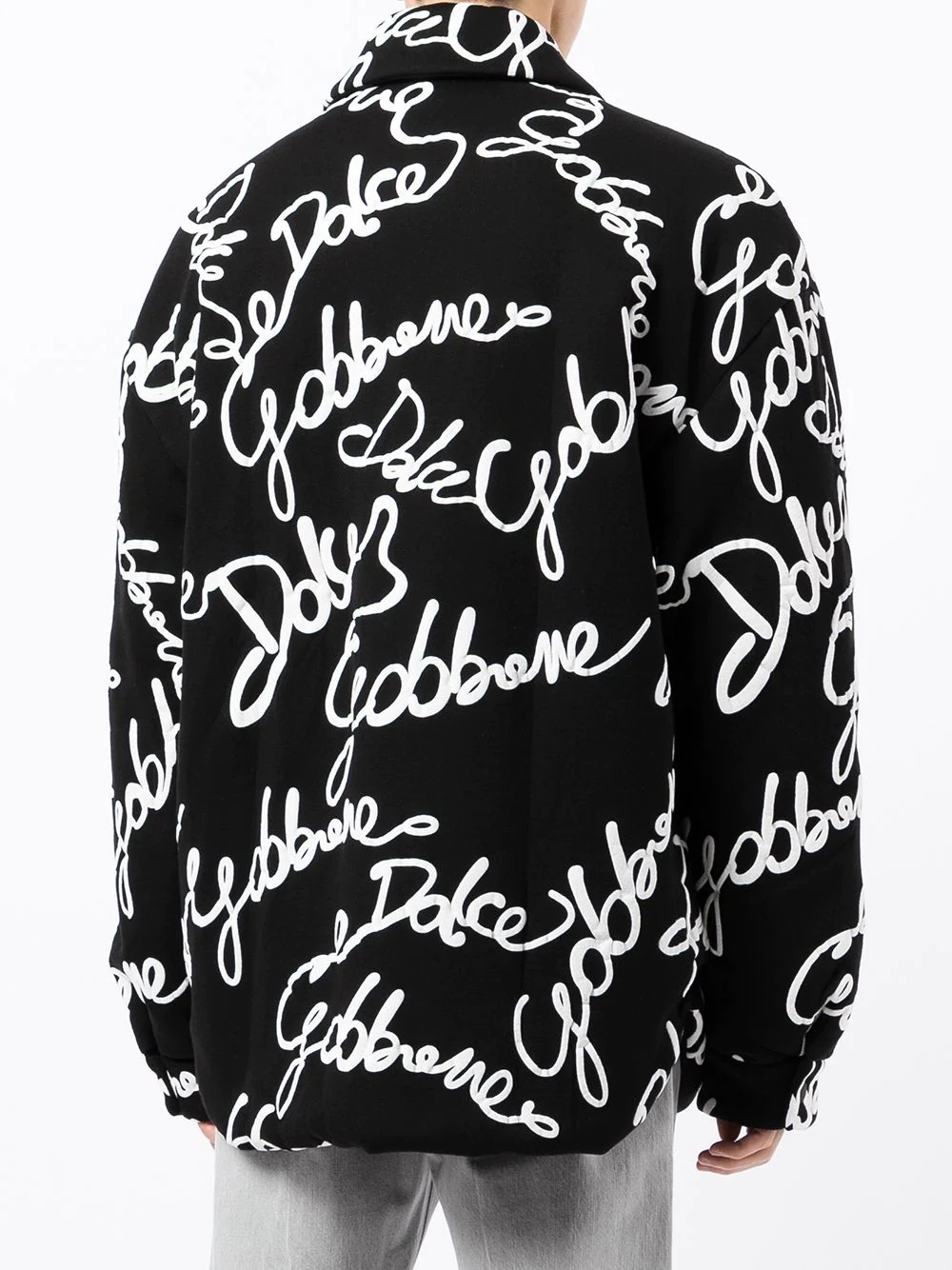 graphic-print cotton jacket - 4