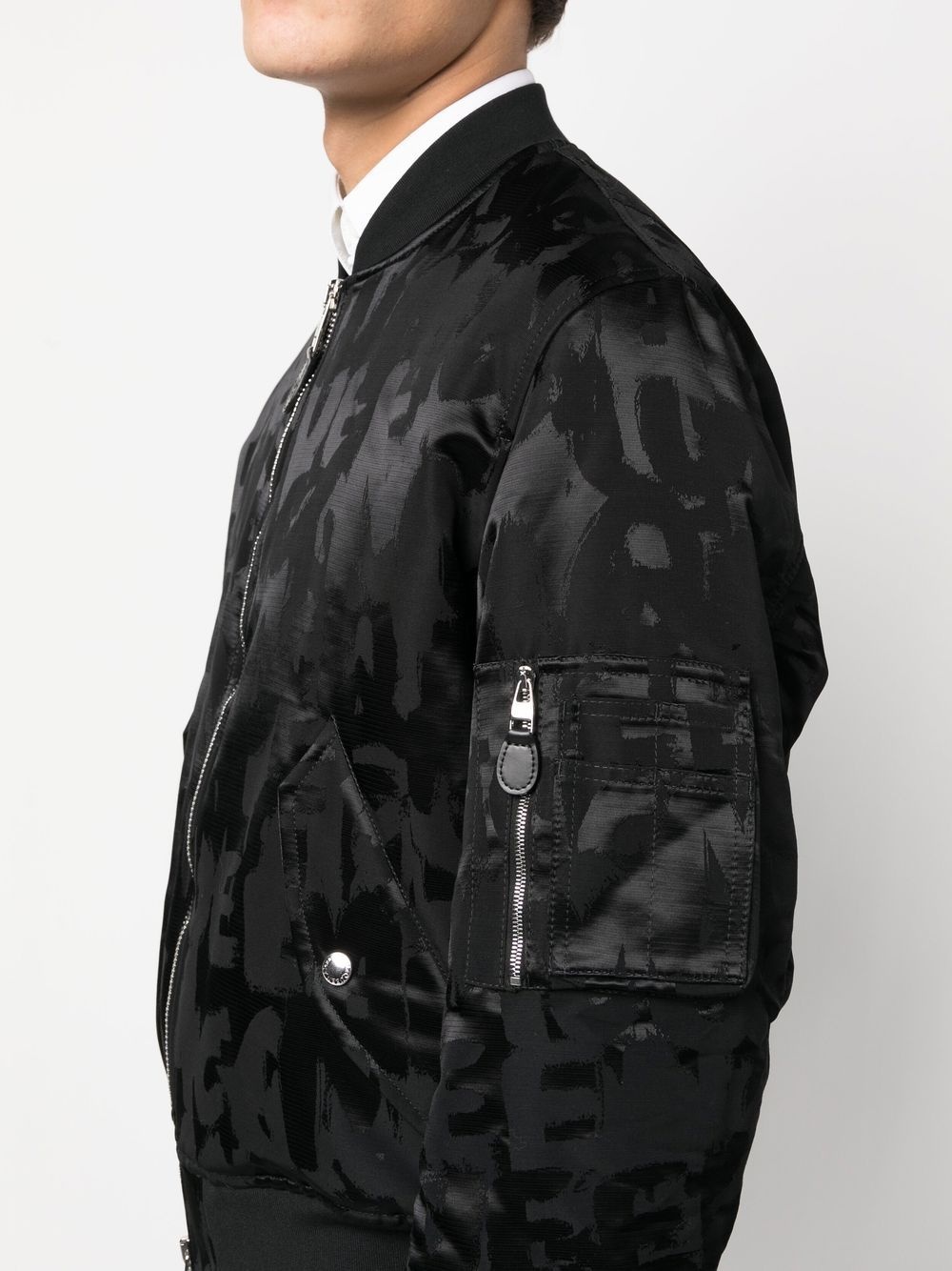 logo-print bomber jacket - 5
