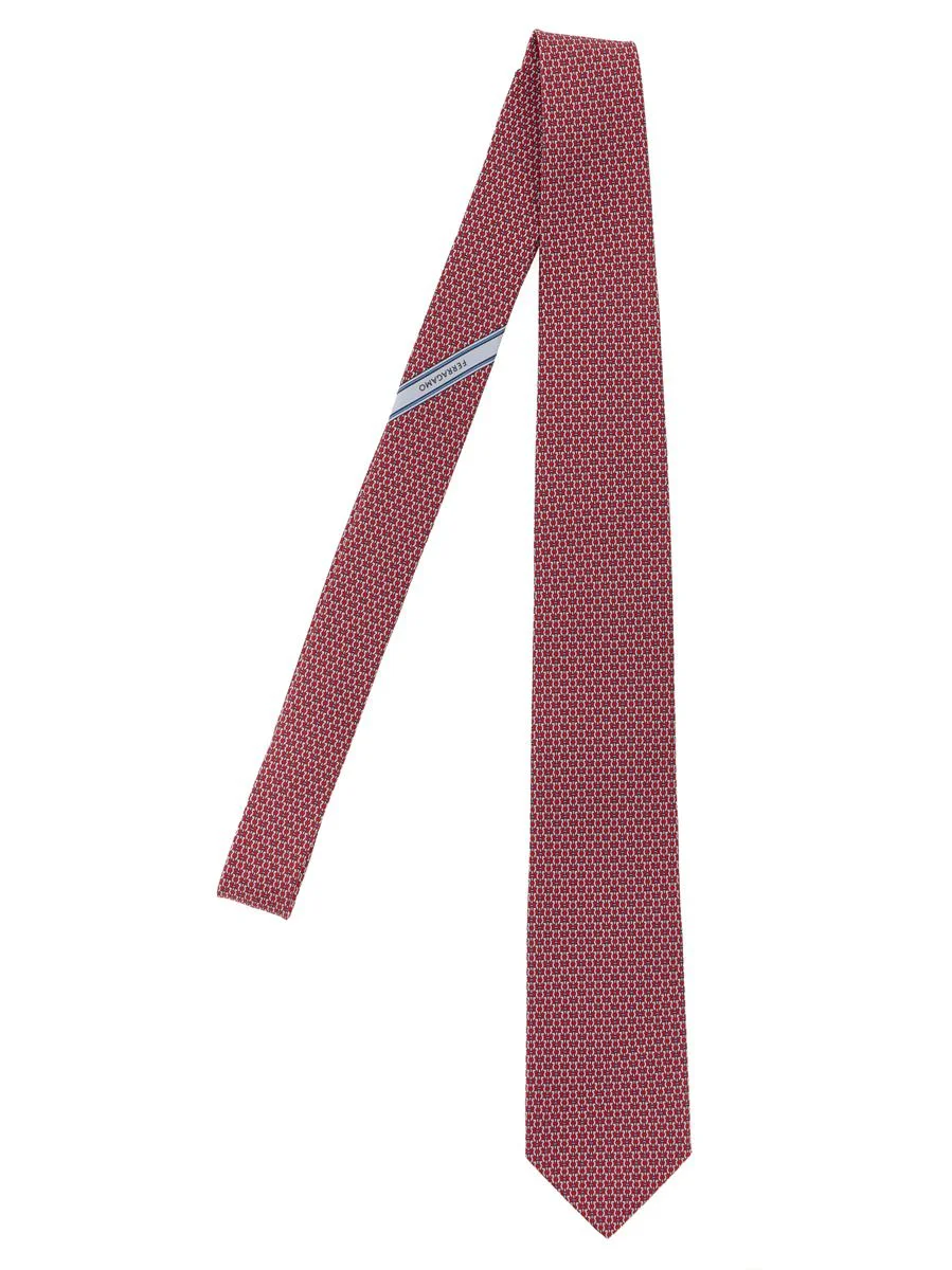 Salvatore Ferragamo 'Gancini' Print Tie - 1