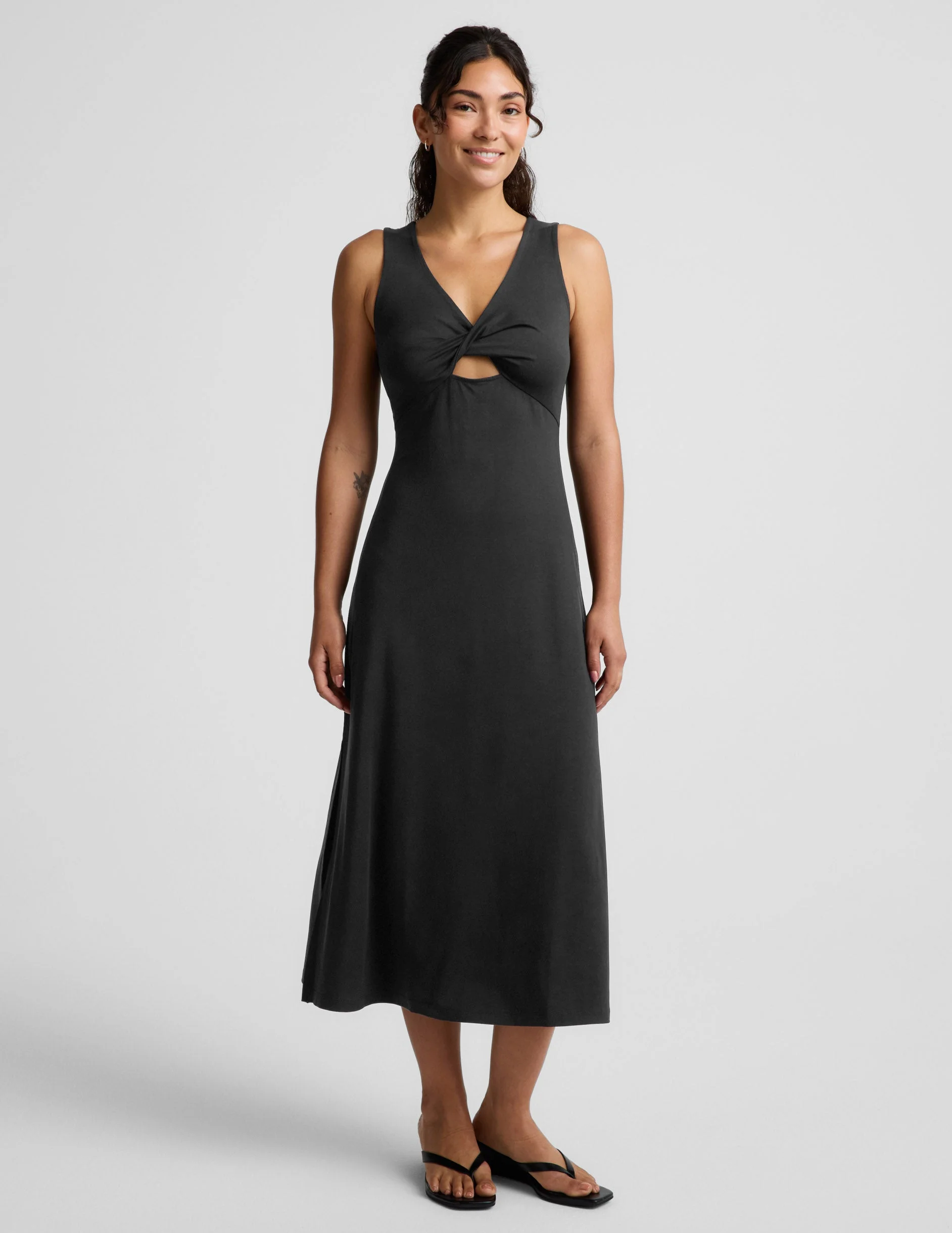 Twist Cutout Midi Dress - 1