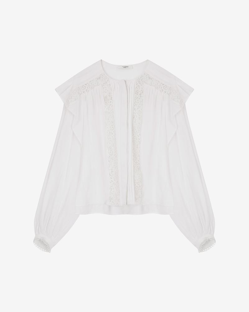 GEORGINA LACE AND COTTON BLOUSE - 1