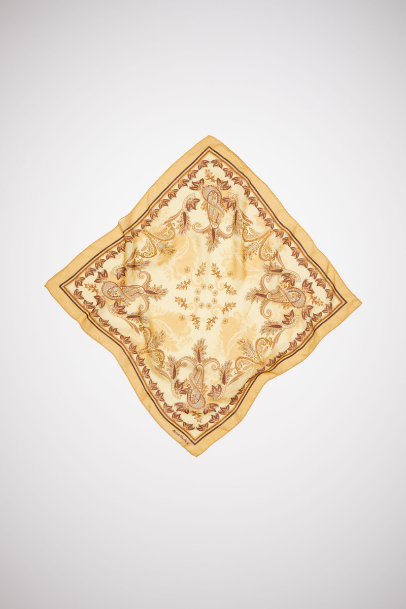 Printed cashmere scarf - Honey yellow 1