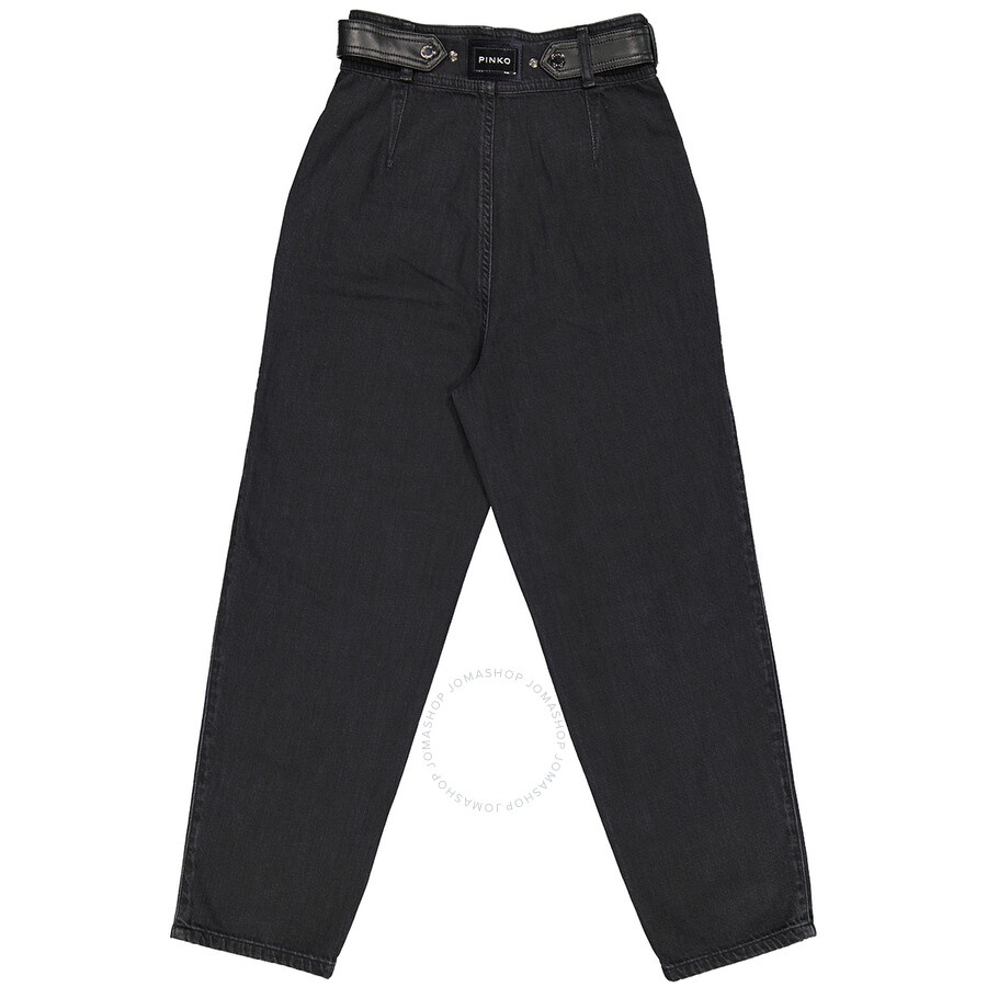 Pinko Ladies Black Shelby Slim-fit Trousers, Waist Size 27" - 5