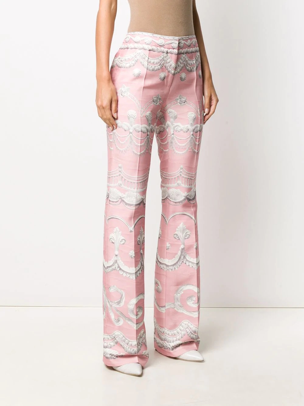 Icing print flared trousers - 3