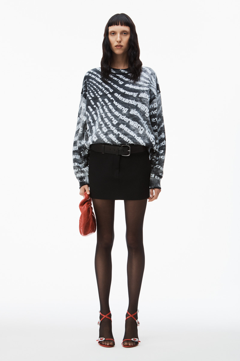 OVERSIZE COTTON WAVE LOGO CREWNECK PULLOVER 6