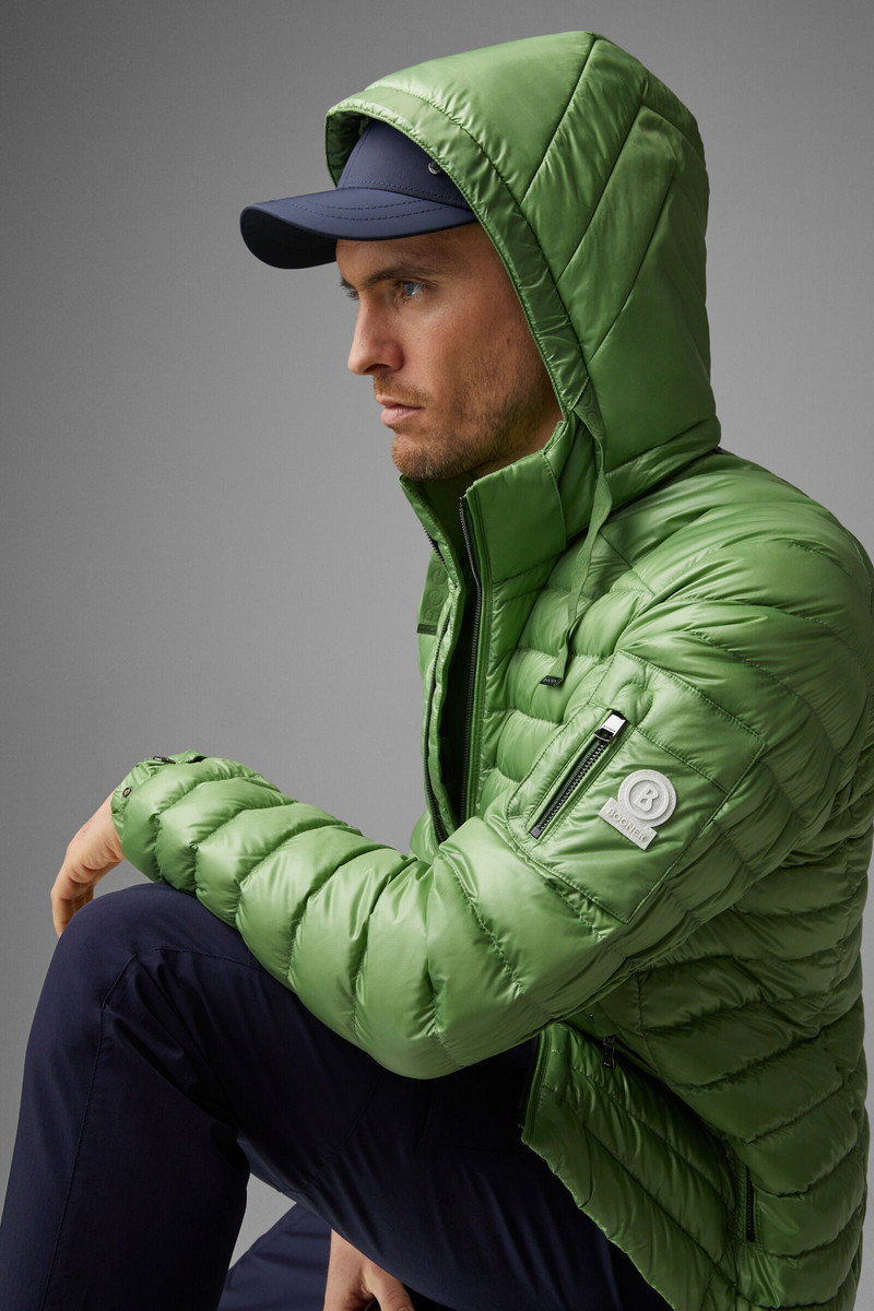 Loke lightweight down jacket in Green 6