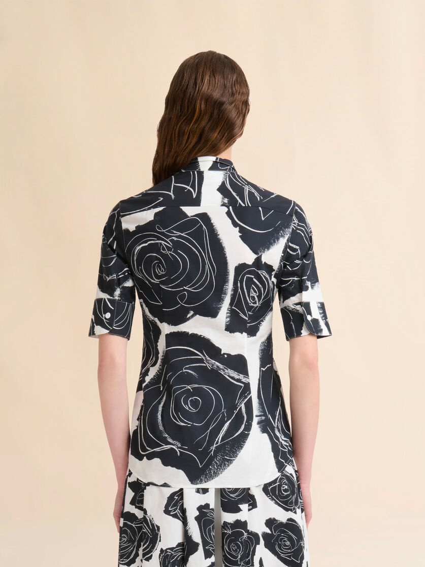 WHITE POPLIN SHORT-SLEEVE SHIRT WITH CYBELE PRINT - 3