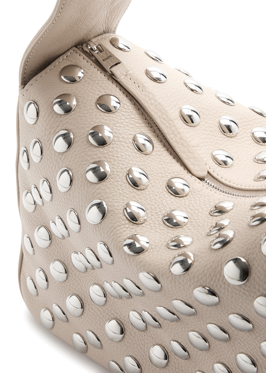 Elena studded leather shoulder bag - 3