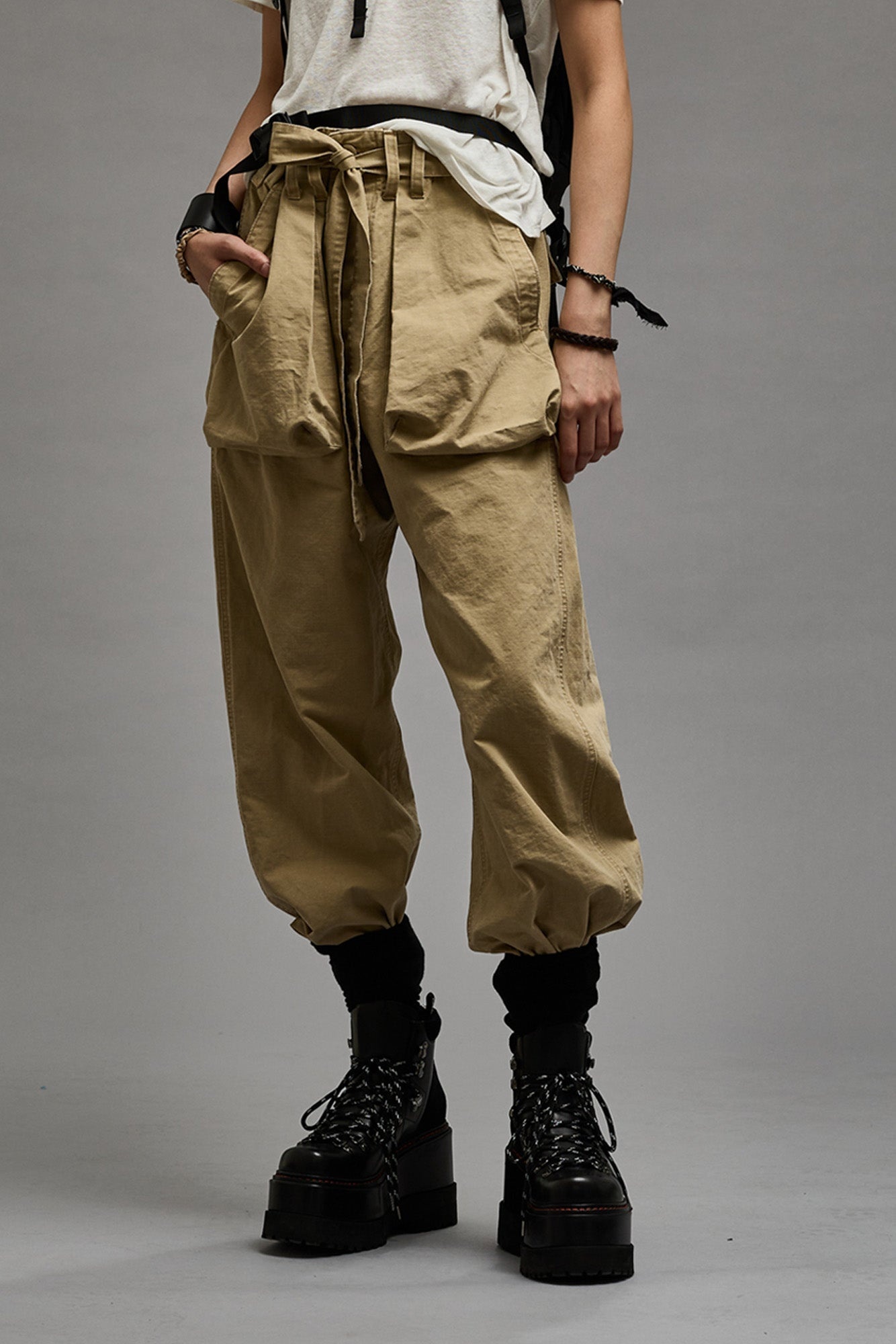 BELTED UTILITY PANT - KHAKI RIPSTOP - 3
