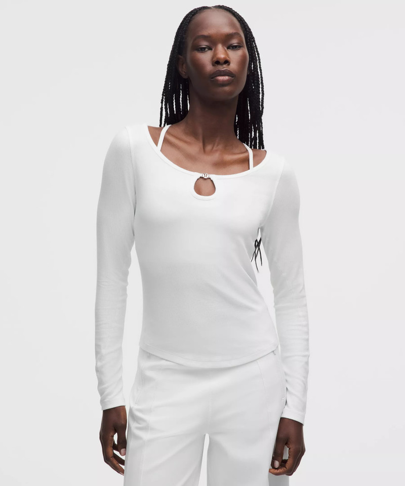 Hold Tight Keyhole Neck Long-Sleeve Shirt *Charm 1