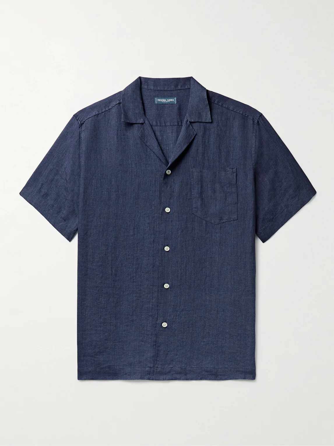 Angelo Camp-Collar Linen Shirt - 1