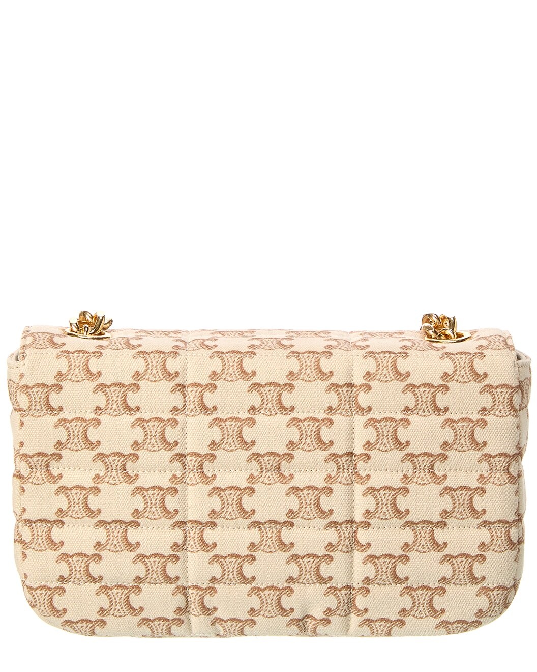 CELINE Monochrome Quilted Triomphe Canvas Shoulder Bag - 2