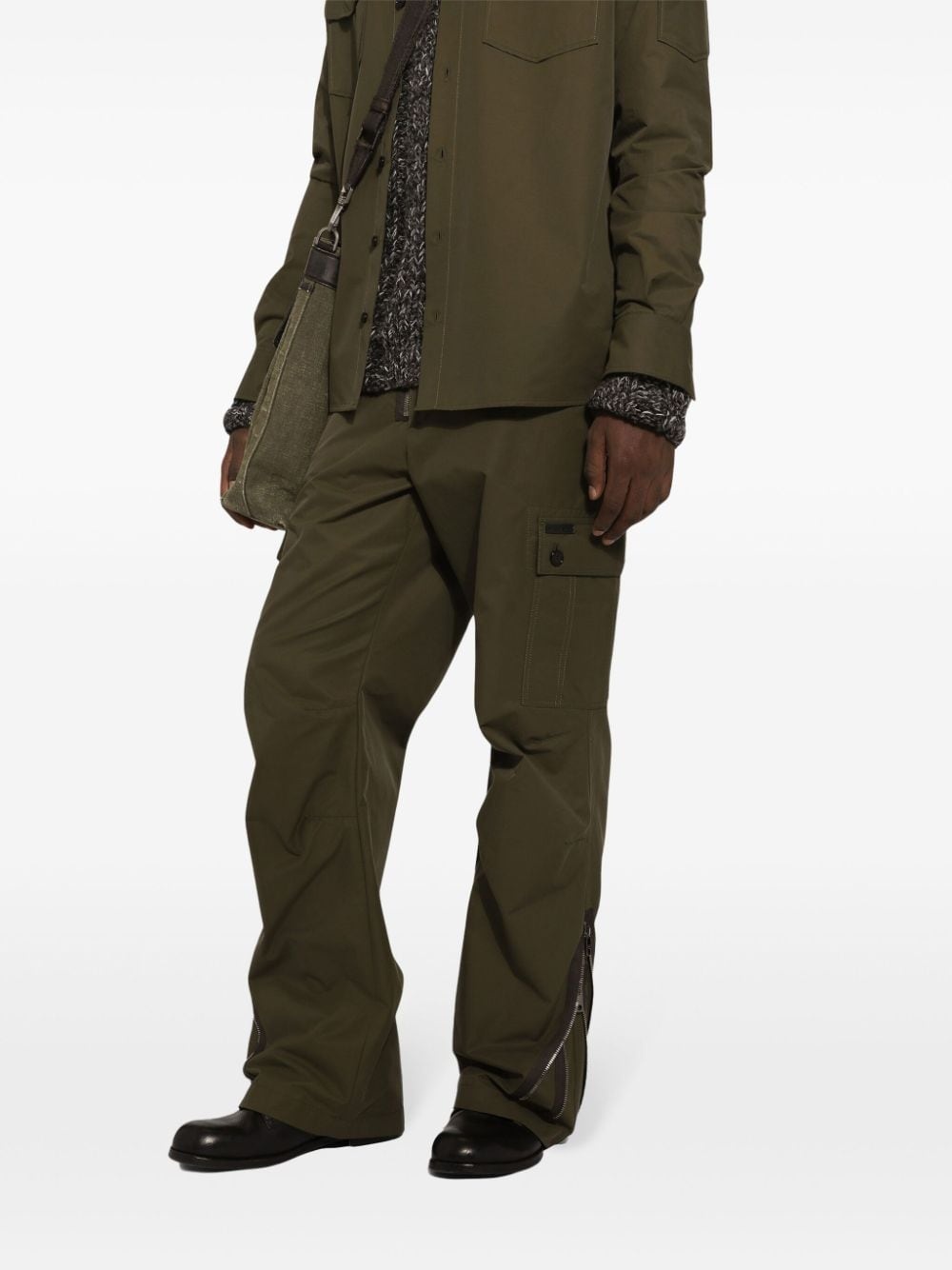 flared cargo trousers - 5