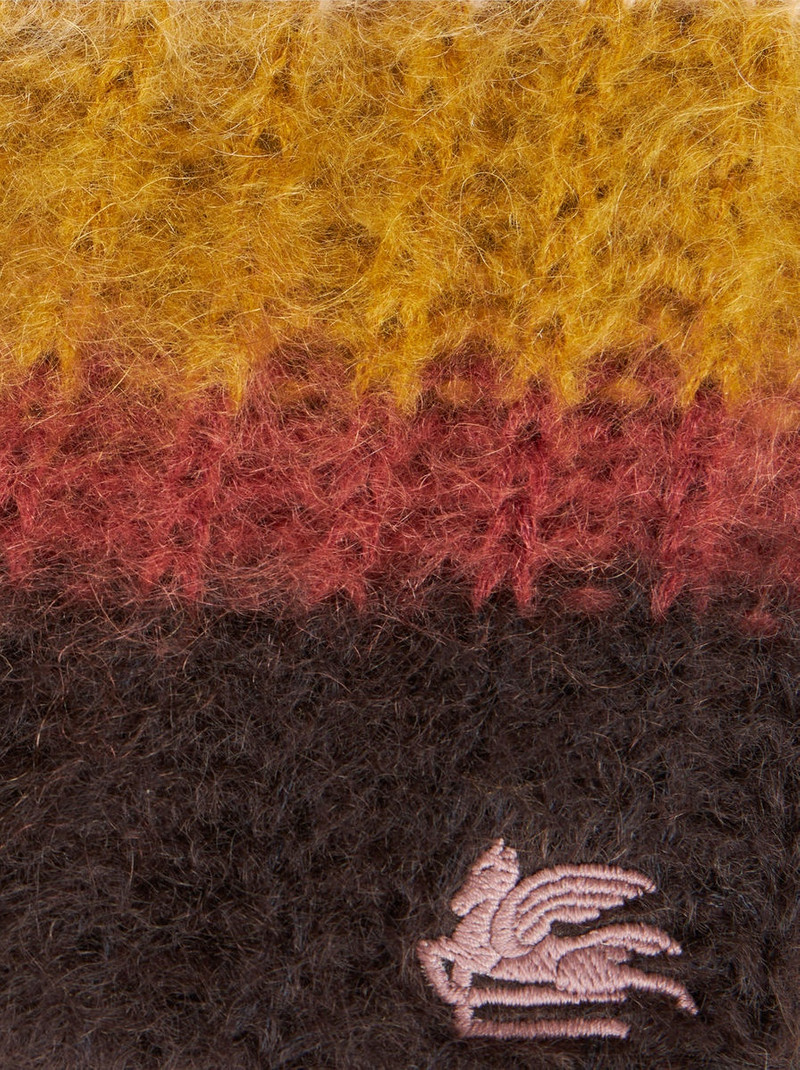 STRIPED MOHAIR BERET 3