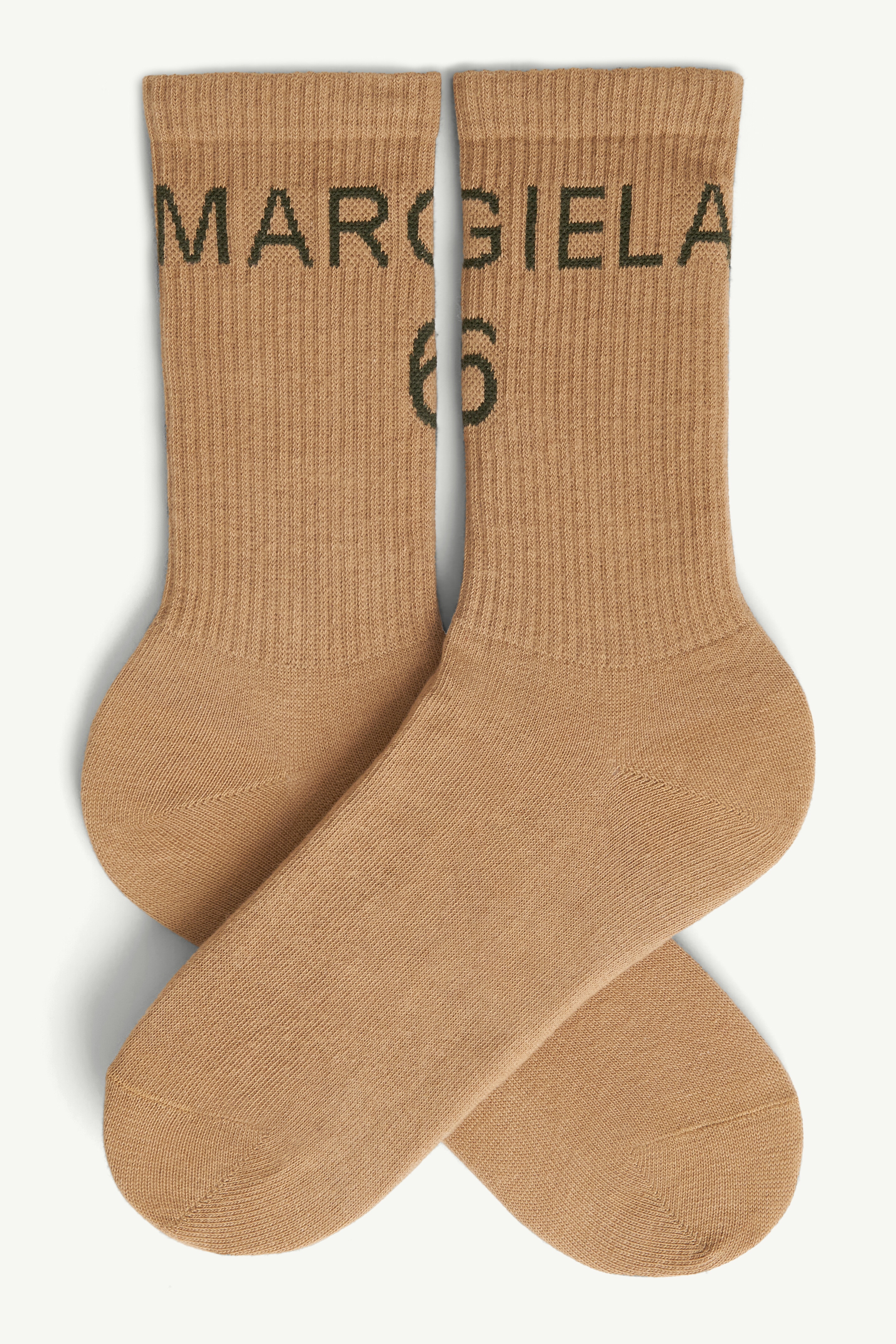 Margiela 6 logo knit socks - 1