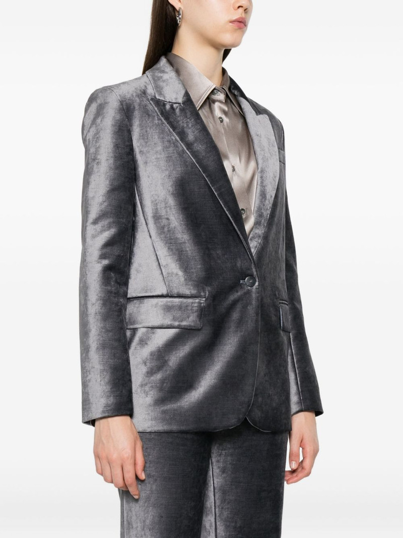 velvet single-breasted blazer 3