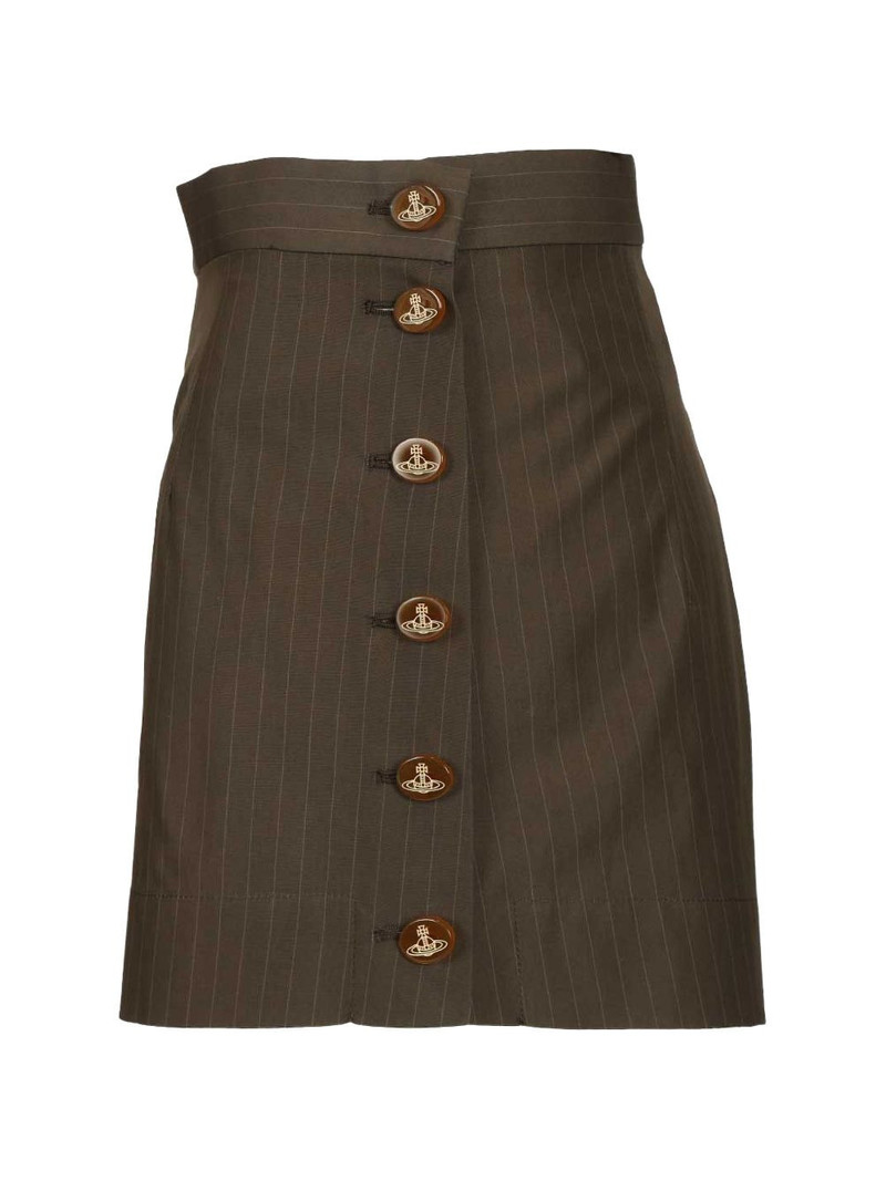 Elle button pinstripe shorts 5