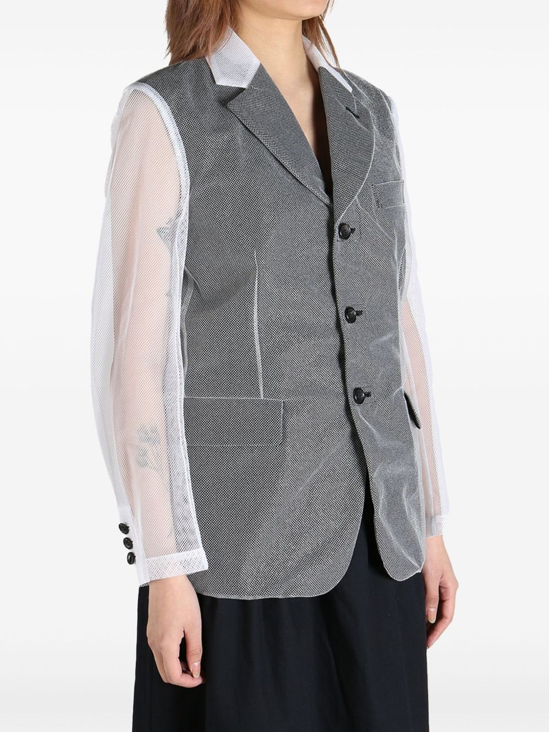 transparent-panelling blazer 3