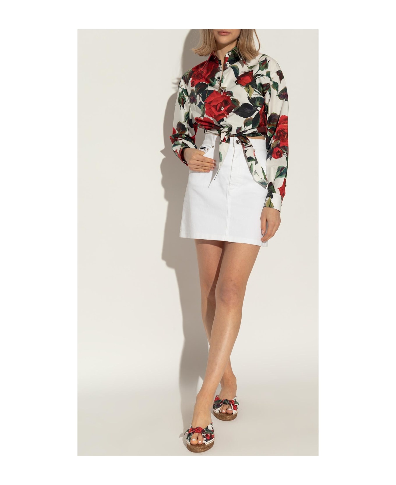 Dolce & Gabbana Floral Motif Slides - 3