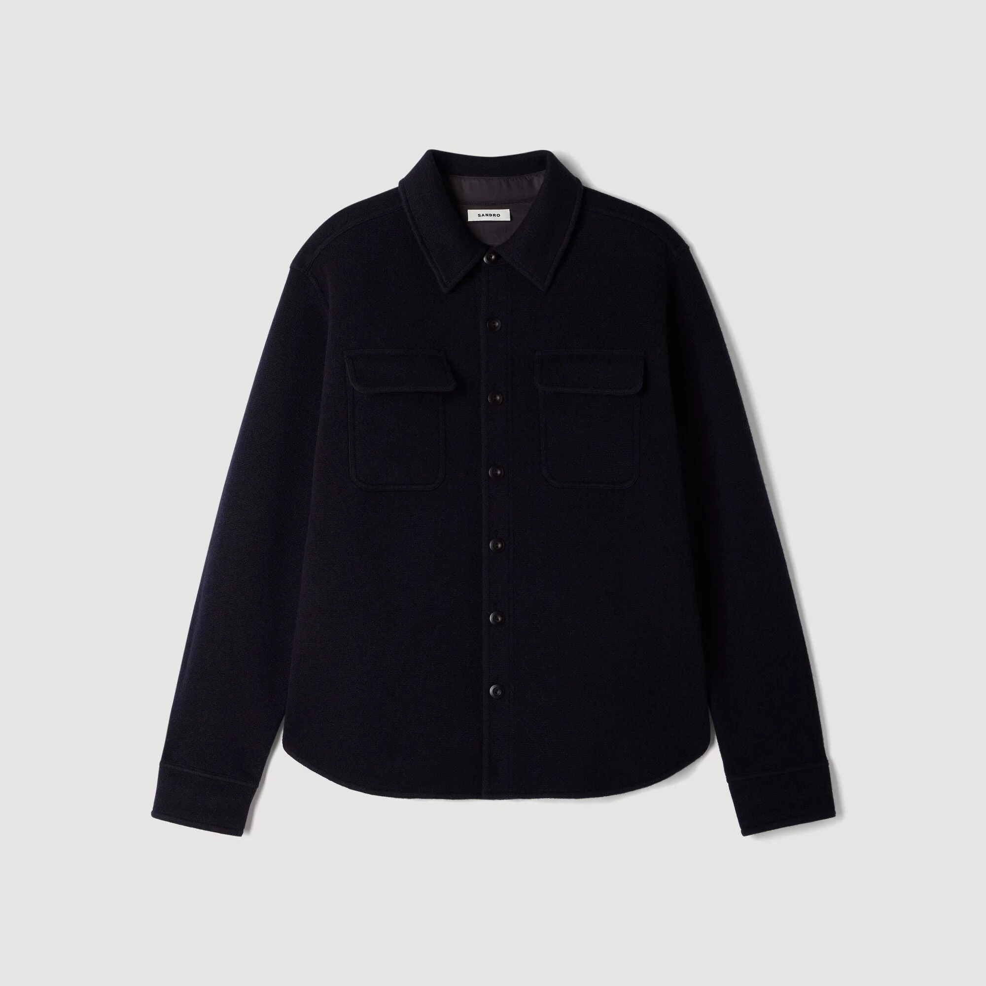 BOILED WOOL OVERSHIRT - 1