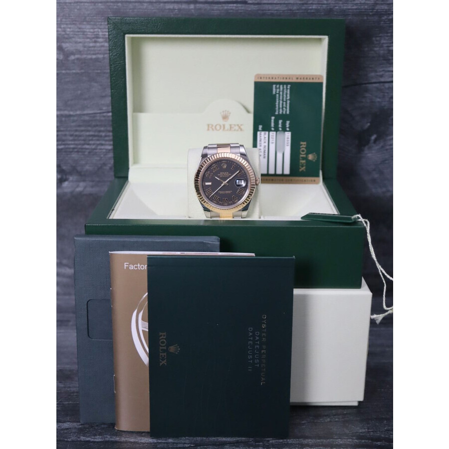 Pre-owned Rolex Datejust II Automatic Chronometer Grey Dial Men's Watch 116333 GYRO - 7