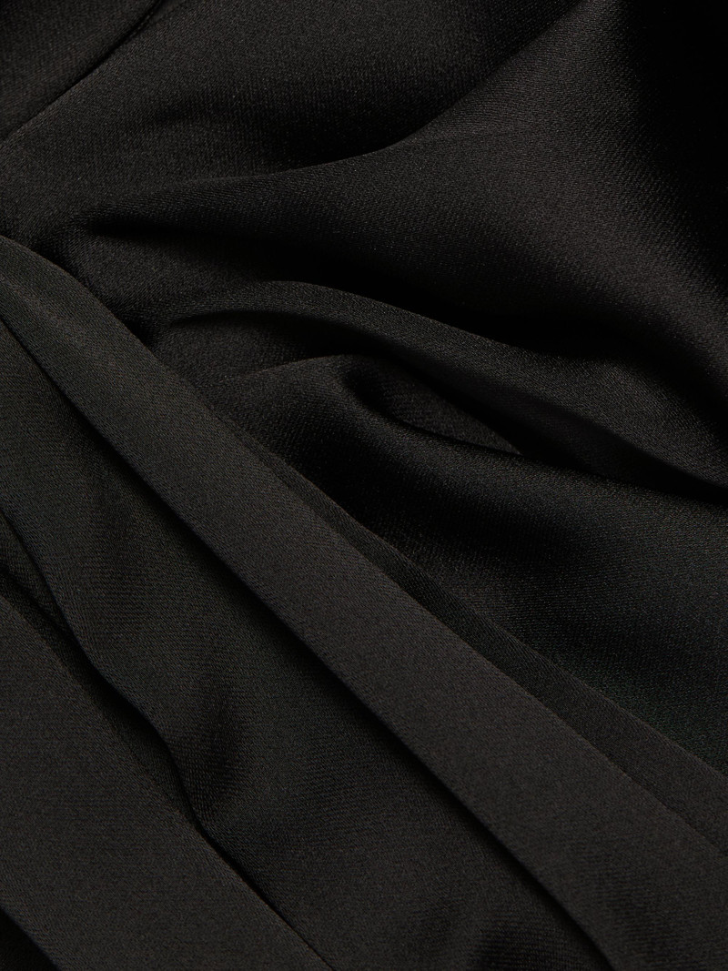Women's Talon Satin Plunge Midi-Dress - Black 7
