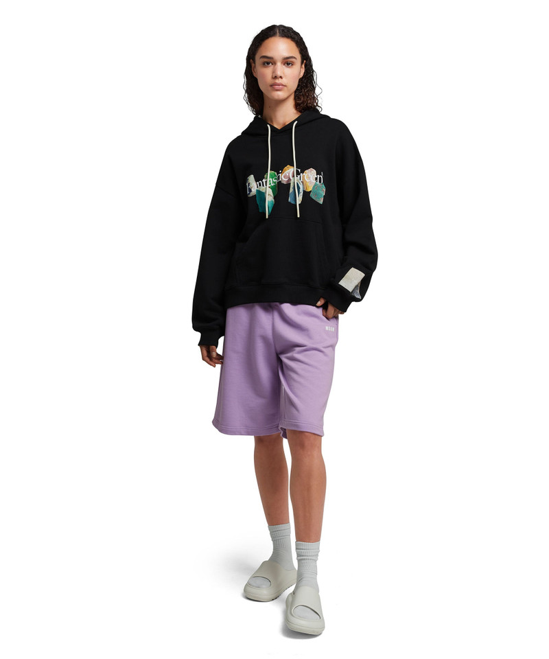 "FANTASTIC GREEN INVERSE SERIES" organic cotton hooded sweatshirt 9