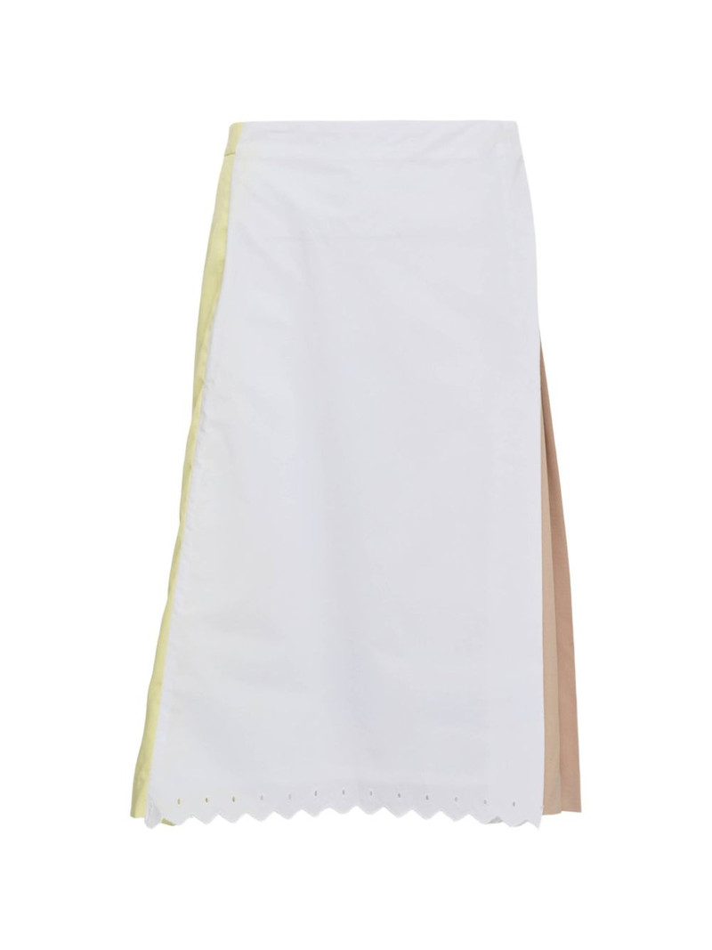 pleated colourblock midi skirt 1