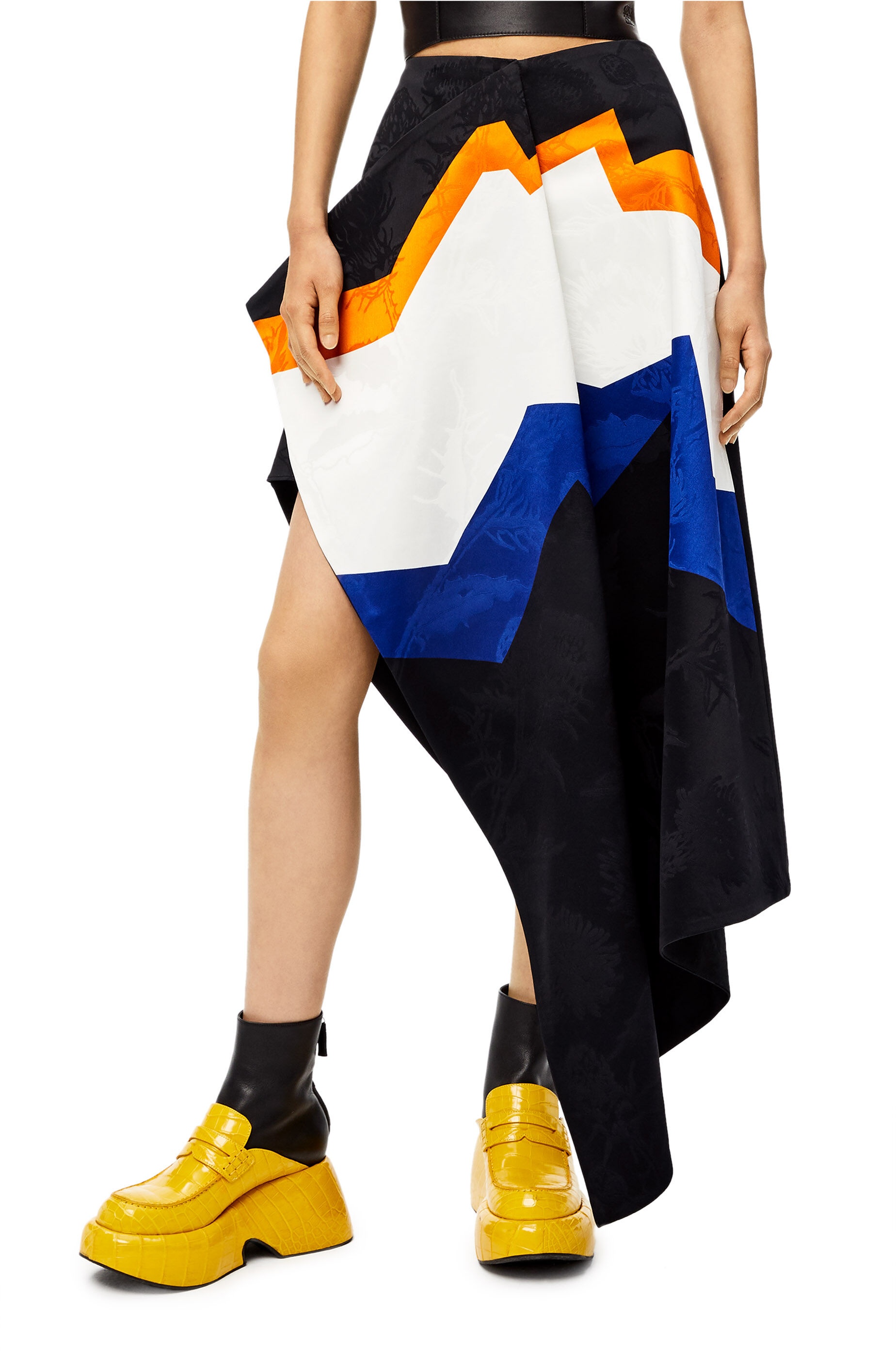 Jacquard asymmetric skirt - 3