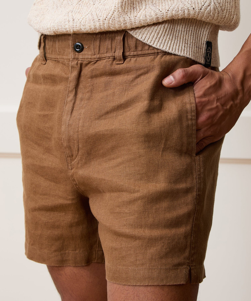 5" Linen Beachcomber Short 4