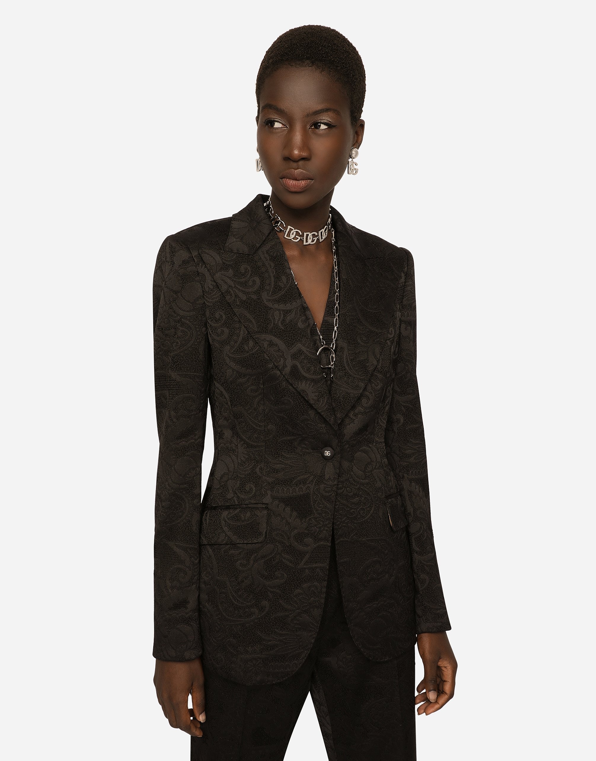 Floral jacquard Turlington blazer - 3