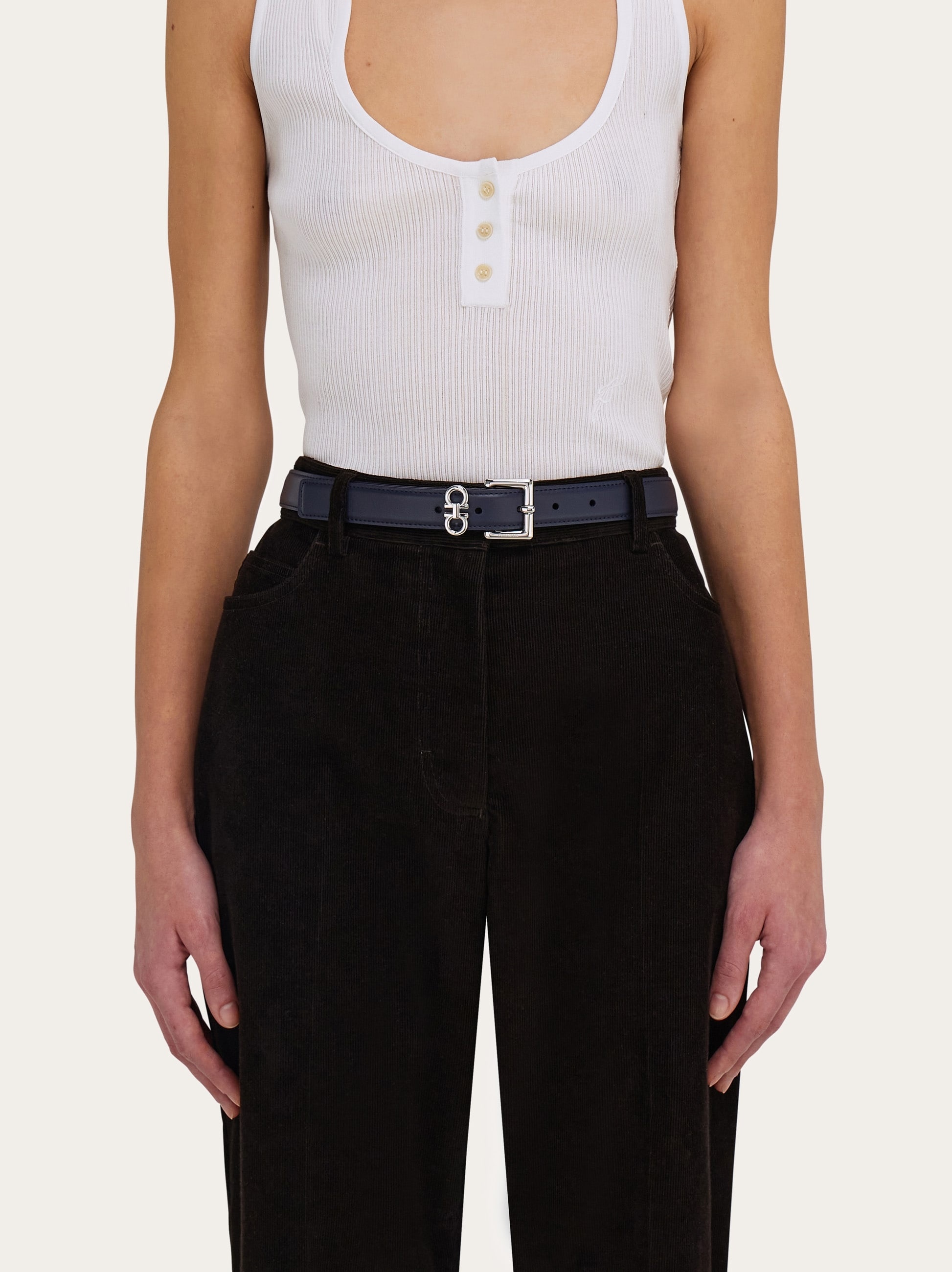 Double Gancini fixed belt - 4